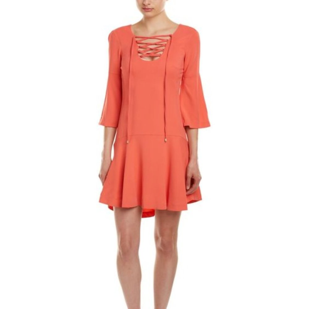NWT $395 RACHEL ZOE Sorbet Marnie Drop Waist Dress XS 4